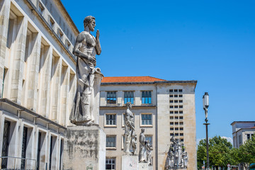 Fototapeta premium Demosthenes statue in Coimbra University, Portugal.