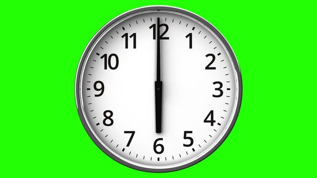 Reverse Rotation Clock On Green Chroma Key.
Loop able 3DCG render Animation.