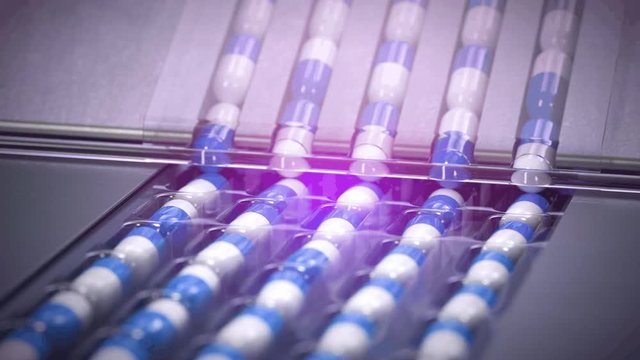 pills machinery fast motion 4k