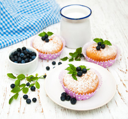 muffins with blueberry
