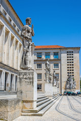 Obraz premium Demosthenes statue in Coimbra University, Portugal.
