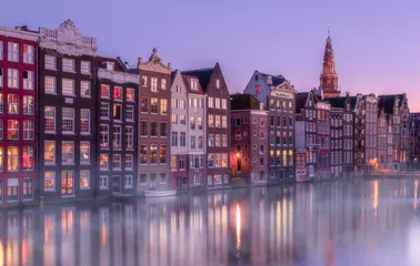 Fotobehang Schemering in Amsterdam © tsomchat