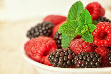 Mixed berries - raspberries and blackberries 
