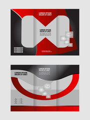 Tri-fold Brochure and Catalog Vector Design Template
