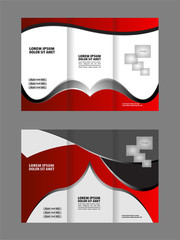 Front and back presentation of professional Business Trifold, Flyer, Banner or Template design.
