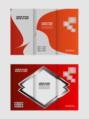 Professional Business Trifold Brochure, Template or Flyer design with free space for your image.
