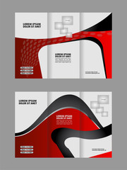 brochure design template abstract waves curves set
