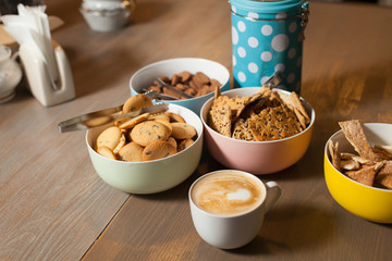 Cup with different cookies