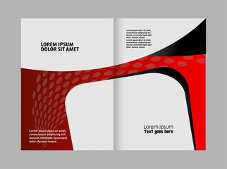 Brochure design two pages a4 template. Vector illustration
