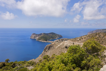 the peninsula with the picturesque village of assos in Kefalonia