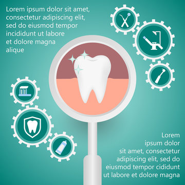 Dental template for infographic