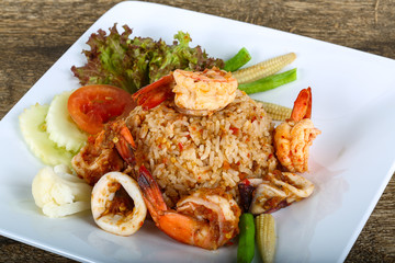 Fried rice with seafood