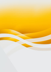 Orange wavy abstract background.
