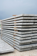  group of concrete panels at site 