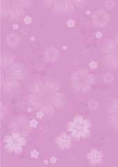 Fototapeta premium Flowers background. Flowers design. Vector abstract illustration. Light-Purple Sakura blossoms background. Vector. 