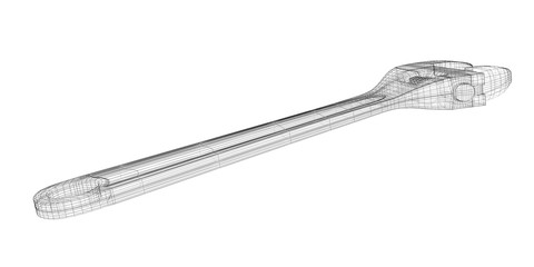 adjustable wrench isolated on a background