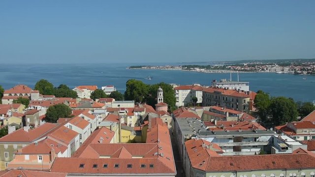 Vista aerea della citt&agrave; di Zara, Croazia