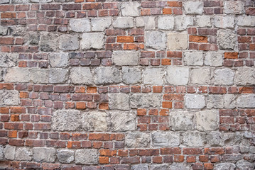 cracked concrete vintage brick wall
