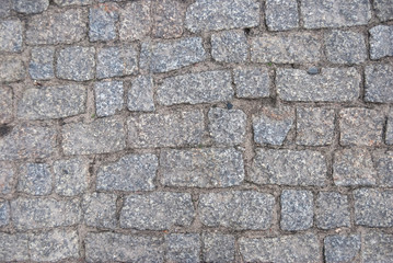 old stone blocks in walkway