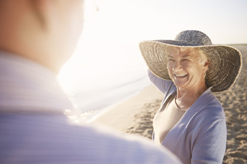 Protection from strong sun on the beach