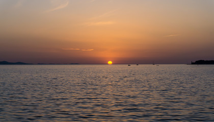 Fototapeta premium sunset over the sea view