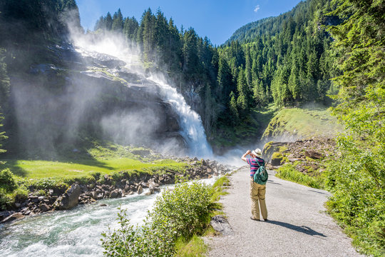 The Krimml Waterfalls in the High Tauern National Park, Salzburg, Austria