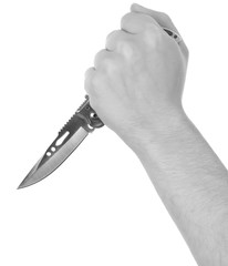 hand holding knife