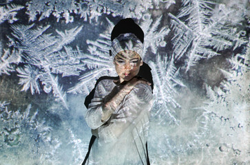 Woman art projection