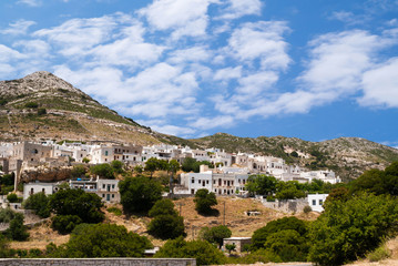 Panoramic view of traditional village on Naxos island, Greece - 115301951