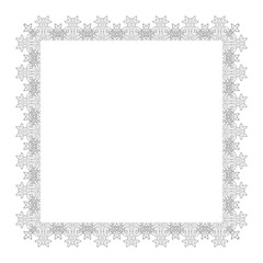 Vintage Retro Square Frame Isolated on White Background