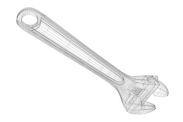 adjustable wrench isolated on a background