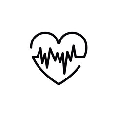 heartbeat symbol isolated icon design