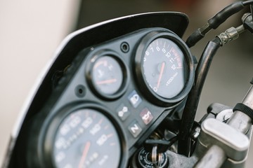 Classic motorbike control panel