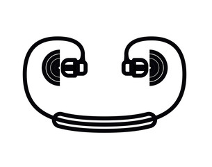 earphones  isolated icon design