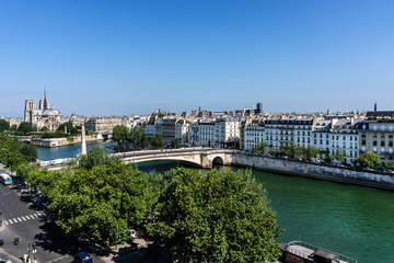 Fototapeta na wymiar Panorama of Paris with Cathedral Notre Dame de Paris. France.