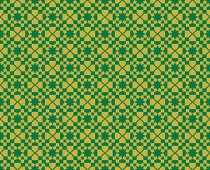 Abstract geometric pattern ornament. Vector background for cards, web, fabric, textures, wallpapers. Green color