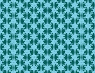 Abstract geometric floral pattern ornament. Vector background for cards, web, fabric, textures, wallpapers, tile, mosaic. Blue color
