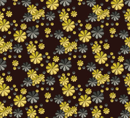 Naklejka na ściany i meble Flowers pattern background composition. Vector