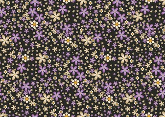 Flowers pattern background composition. Vector