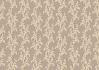 Vintage Floral classic pattern ornament. Vector background for cards, web, fabric, textures, wallpapers, tile, mosaic. Cream color