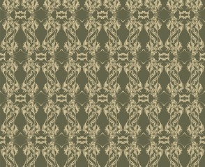 Obraz premium Vintage Abstract Floral classic pattern ornament. Vector background for cards, web, fabric, textures, wallpapers, tile, mosaic. Beige coffee color