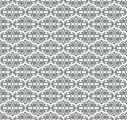 Vintage Abstract floral classic pattern ornament. Vector background for cards, web, fabric, textures, wallpapers, tile, mosaic. Black color