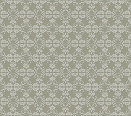 Vintage Abstract geometric floral classic pattern ornament. Vector background for cards, web, fabric, textures, wallpapers, tile, mosaic. Gray color