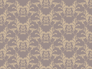 Vintage Floral classic pattern ornament. Vector background for cards, web, fabric, textures, wallpapers, tile, mosaic. Cream color