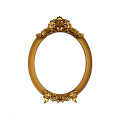 Vintage golden frame with blank space