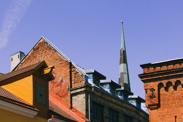 Fototapeta na wymiar Roofs of the Old Town in Tallinn, Estonia
