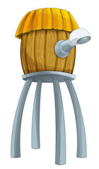 Cartoon silo - traditional - isolated - illustration for children