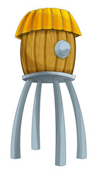 Cartoon silo - traditional - isolated - illustration for children