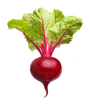 Beetroot With Leaves Isolated