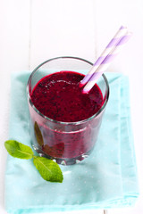 Berry smoothie in a glass